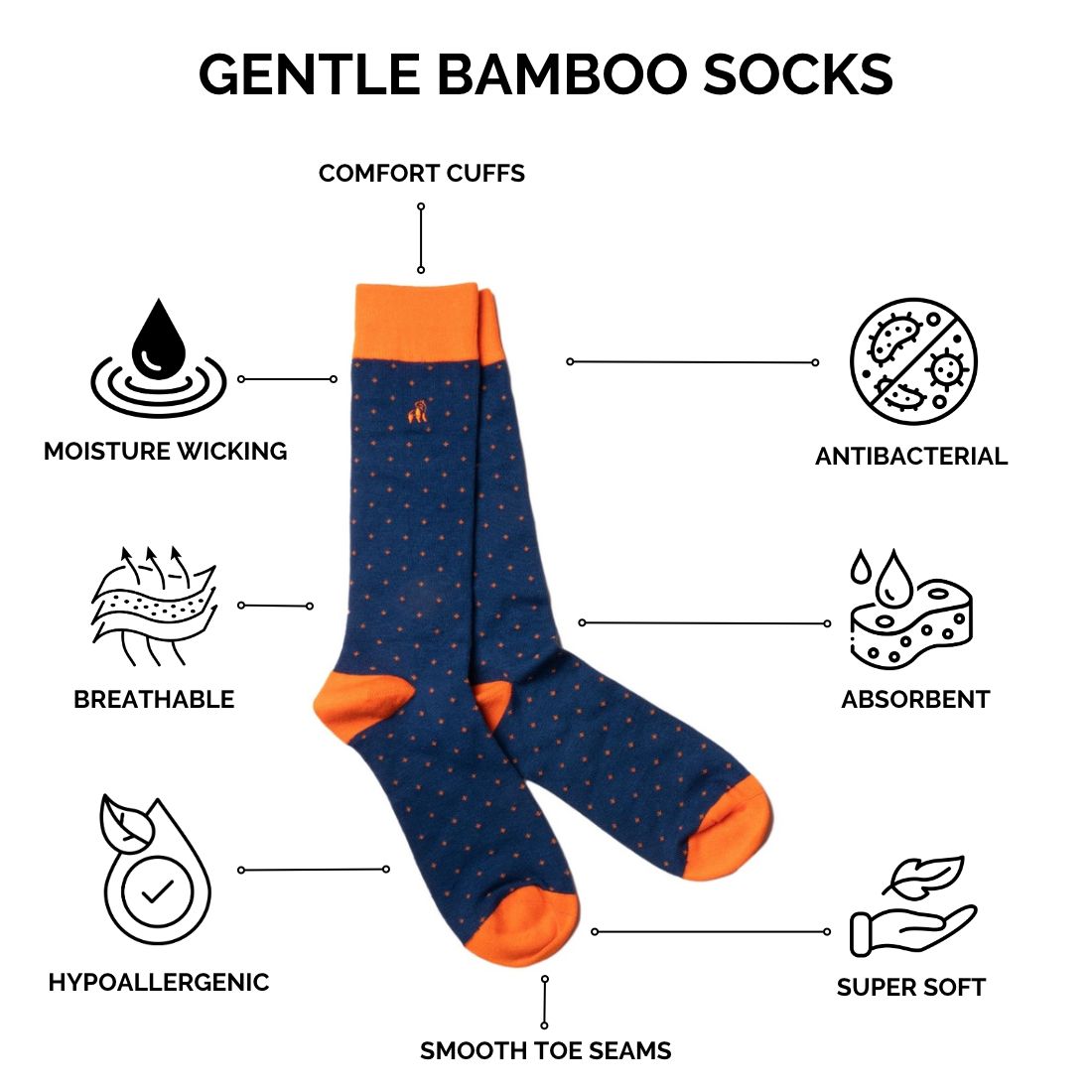 Tractor Bamboo Socks (Comfort Cuff)
