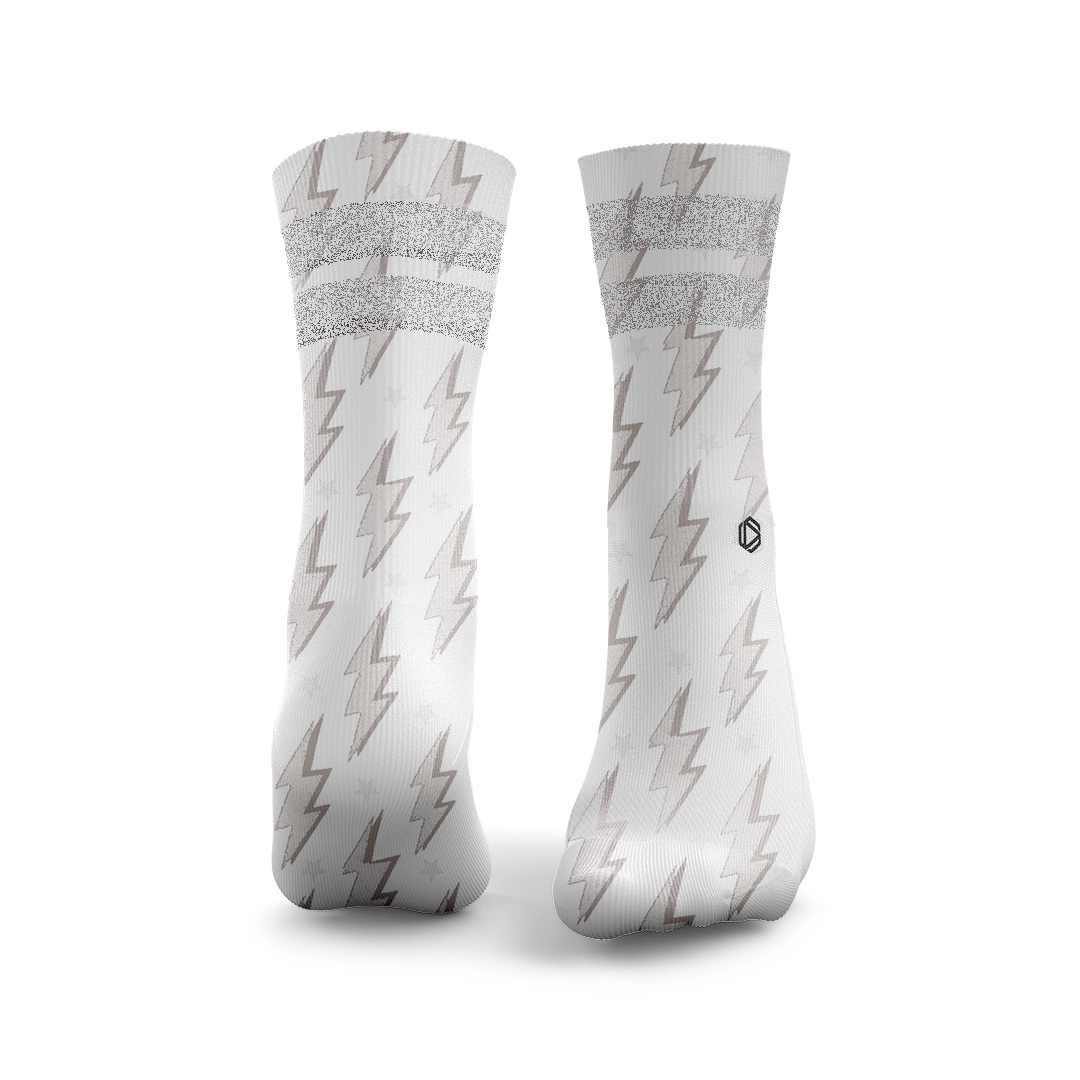 Lightning Bolts Glitter Socks