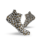 Leopard Print Hearts Ankle Socks