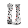 Paw Print Hearts Glitter Socks