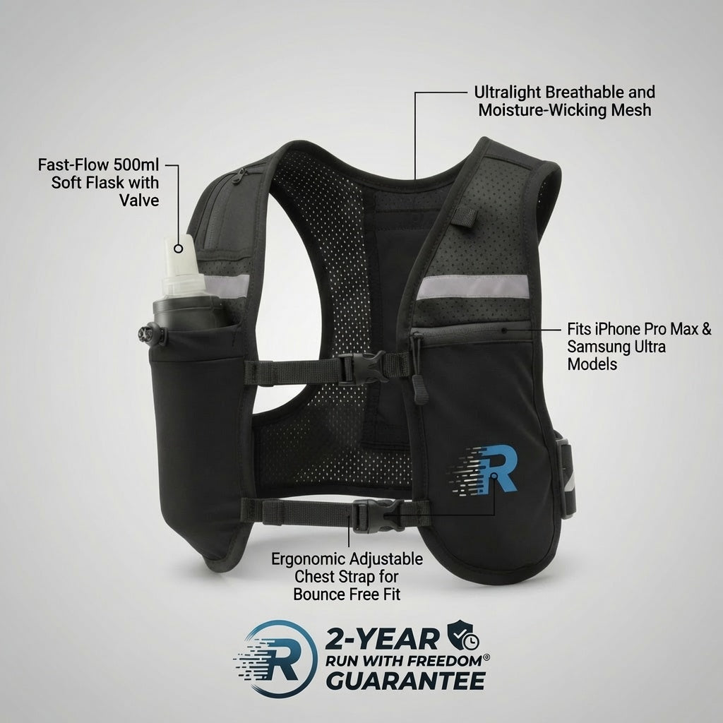Challenger Hydration Running Vest + 500ml Soft Flask