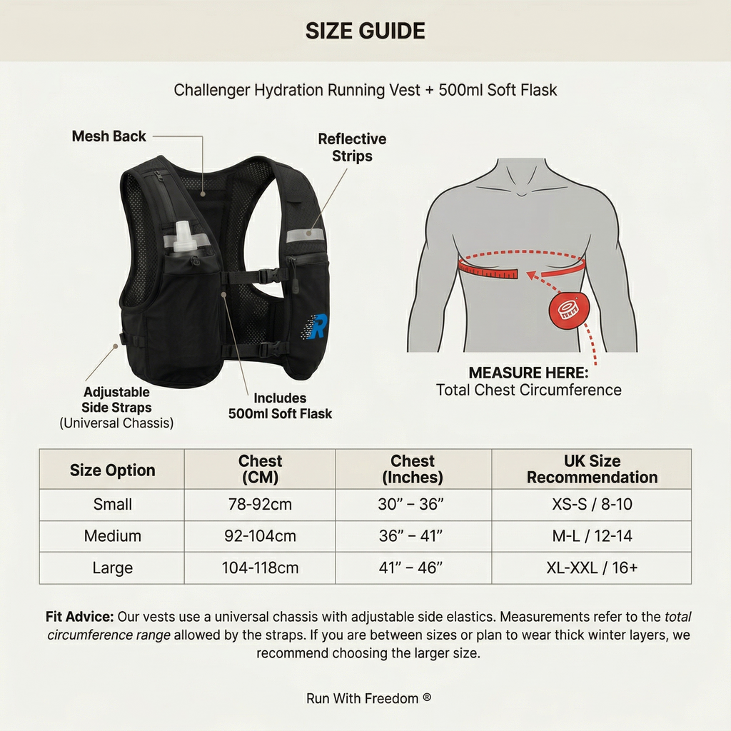 Challenger Hydration Running Vest + 500ml Soft Flask
