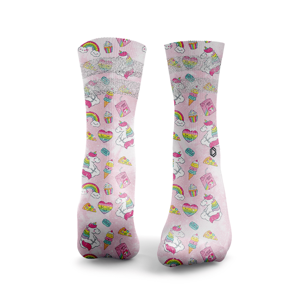 Unicorn Tie Dye Glitter Socks