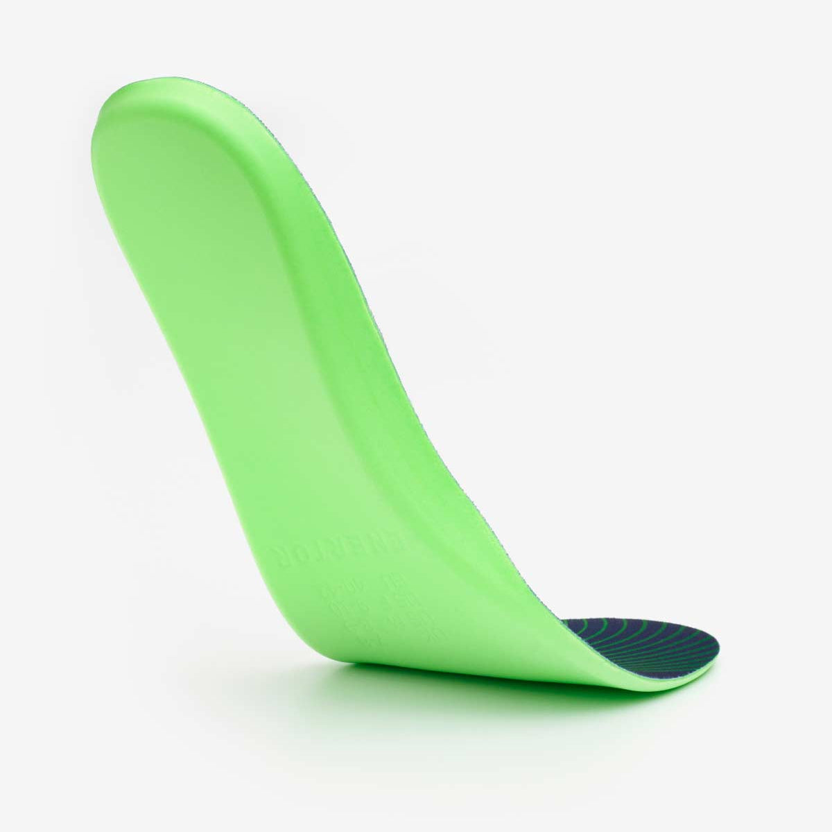 Green shoe sole on a white background