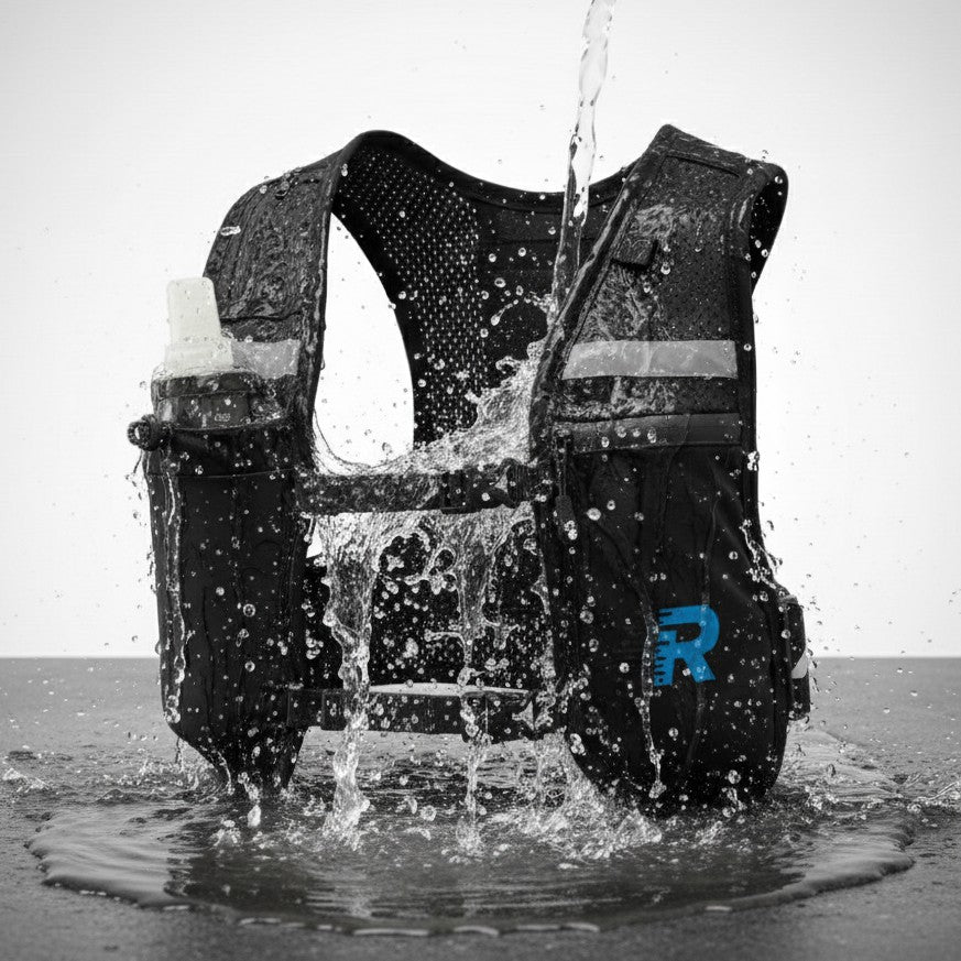Run With Freedom Challenger Running Vest + 500ml Soft Flask | Ultra-Light | Black